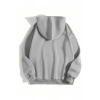 Erkek Düz Kapüşonlu Sweat - Boyalı Gri