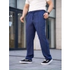 Erkek Keten Cepli Çıma Dikişli jogger Buggy Pantalon Rahat kalıp - Lacivert