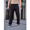 Erkek Keten Cepli Çıma Dikişli jogger Buggy Pantalon Rahat kalıp - Siyah