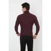 Erkek Tam Boğazlı Fitilli Likrali Koşkorse Badi - Bordo