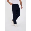 Erkek Üç İplik Basic Eşofman Boru Paça İpli Pantolon - Lacivert