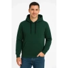 Erkek Üç İplik Kapüşonlu Kanguru Cepli SweatShirt hoodie - Haki