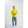 Geniş V yaka Kol Ribana Detaylı SweatShirt - Sarı