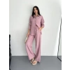 Gömlek Pantolon ikili Takım - Toz Pembe