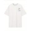 [Günlük T-Shirt] Hafif Kadın Günlük T-Shirt | Bol Kesim, Kısa Kollu, Yuvarlak Yaka, Eğlenceli Karikatür Ayı ve Umrumda Değil Baskı - Günlük Stil, İlkbahar/Yaz- Beyaz