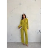 Kadın Gömlek Ve Pantolon Alt-Üst Takım - Açık Yeşil