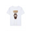 Kız Labubu Çocuk Baskılı T-Shirt - Beyaz