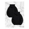Sevgili Çift Kombini Örümcek Baskılı Kapüşonlu Sweatshirt Hoodie - Siyah