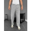 Su Yolu Çizgili Cepli Pantalon Yazlık - Gri