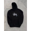 Üç İplik Kapşonlu Baskılı SweatShirt - Siyah