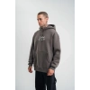 Üç İplik Kapşonlu Dijital Patchli SweatShirt - Füme