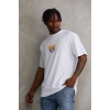 Unisex Baskılı Oversize T-Shirt - Beyaz