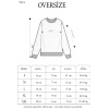 Unisex Bisiklet Yaka Ön Ve Arka Baskılı SweatShirt - Beyaz