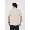 Unisex Bisiklet Yaka Slim fit T-Shirt- Bej