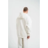 Unisex Double Oversize Kapşonlu Basic SweatShirt - Beyaz