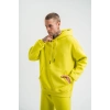 Unisex Double Oversize Kapşonlu Basic SweatShirt - Sarı