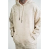 Unisex Double Oversize Kapşonlu Yıkamalı SweatShirt - Krem