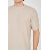 Unisex Jakar Kumaş Rahat Kol T-Shirt - Bej