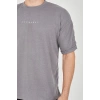 Unisex Jakar Kumaş Rahat Kol T-Shirt - Gri