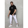 Erkek  Kapşonlu Oversize T-Shirt Takım - Siyah