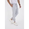 Unisex Kışlık Üç İplik Lastikli Eşofman Pantolon - Gri