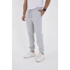 Unisex Kışlık Üç İplik Lastikli Eşofman Pantolon - Gri