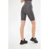 Yüksek Bel Biker Sporcu Şort - Füme