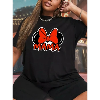 Anneler Günü Baskılı T-shirt - Siyah