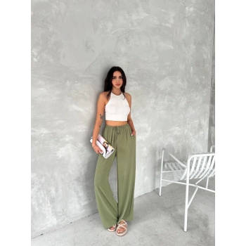 Ayrobin Oversize Kadın Pantalon - Mint Yeşili