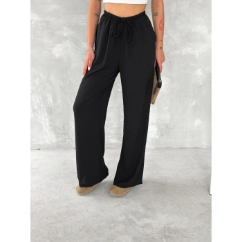 Ayrobin Oversize Kadın Pantalon - Siyah