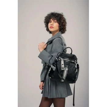 Cary Siyah Cilt Kol Ve Sırt Çantası