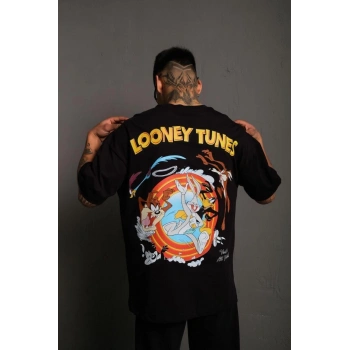 Erkek Dijital Baskılı T-Shirt - Siyah