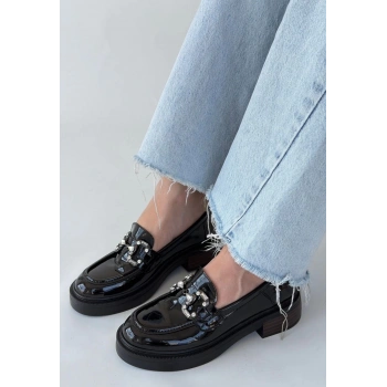 Ertin Siyah Rugan Oxford Ayakkabı