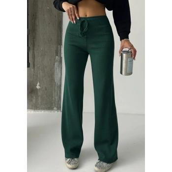 Fit comfort bej salaş pantolon petrol yeşili A6011