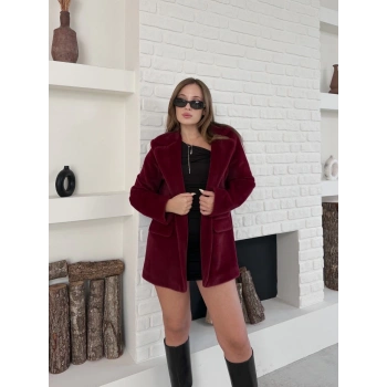 Fok ceket premıum kalite bordo st255860