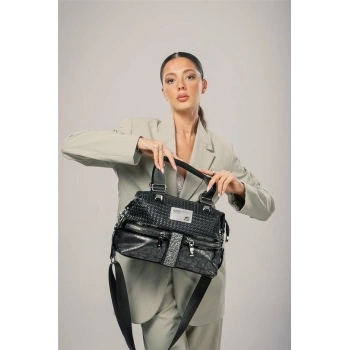 Olwa Siyah Cilt Kol Ve Omuz Çantası