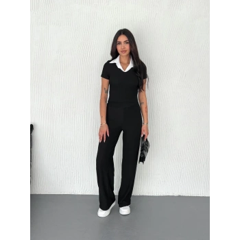 Ottoman kumaş beyaz gömlek yaka takım s4142