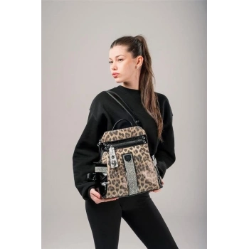 Poge Leopar Cilt Kol Ve Sırt Çantası