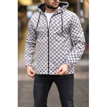 Unisex Kapüşonlu İçi Astarlı Yağmurluk - Gri