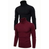 2li Siyah Bordo Unisex Kaşkorse Boğazlı Full Likralı Fitilli Body Kazak