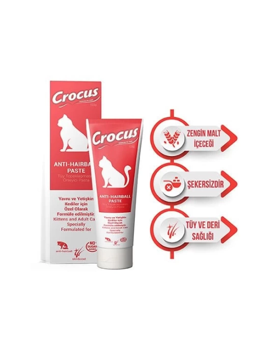 Crocus Anti Hairball Tüy Yumağı Önleyici Kedi Maltı 100 Gr