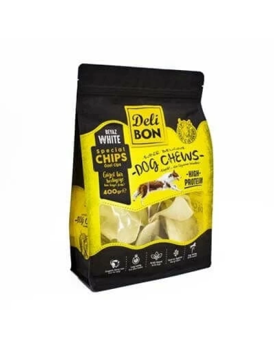 Delibon Beyaz Deri Köpek Cipsi Ödül Maması 400 Gr