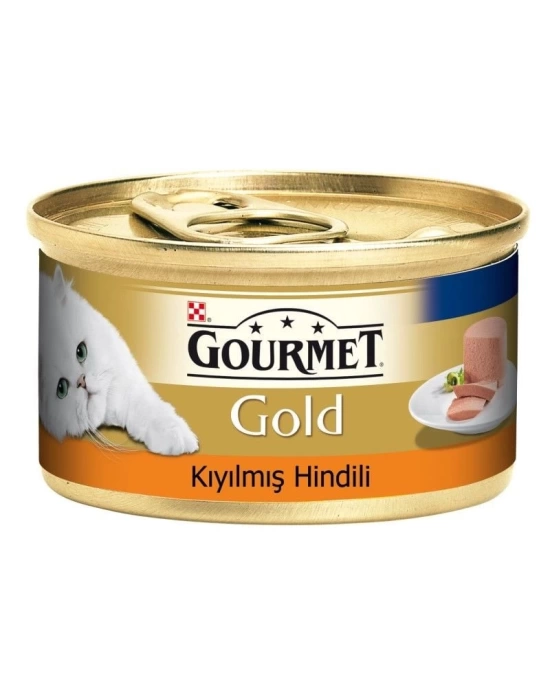 Gourmet Gold Kıyılmış Hindili Yetişkin Konserve Kedi Maması 85 Gr