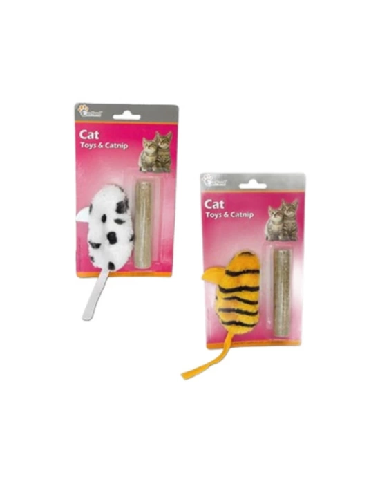 Eastland Kedi Otlu Peluş Fare Kedi Oyuncağı 10 Cm