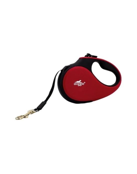 Doggie Otomatik Köpek Tasması Kırmızı Soft S 15 Kg 5 Mt