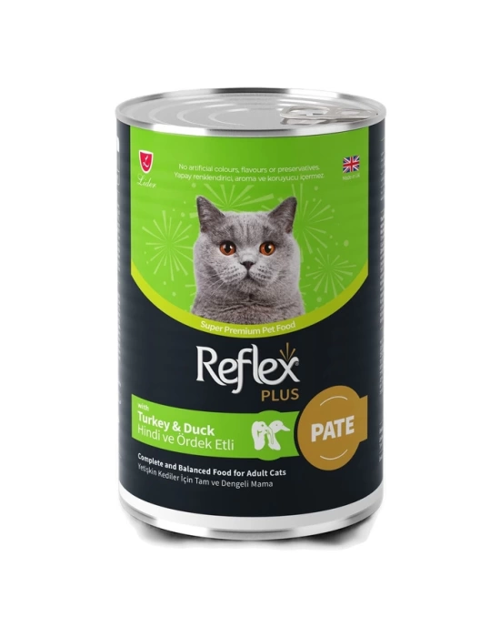 Reflex Plus Püre Hindi Ve Ördekli Etli Yetişkin Kedi Konservesi 395 Gr