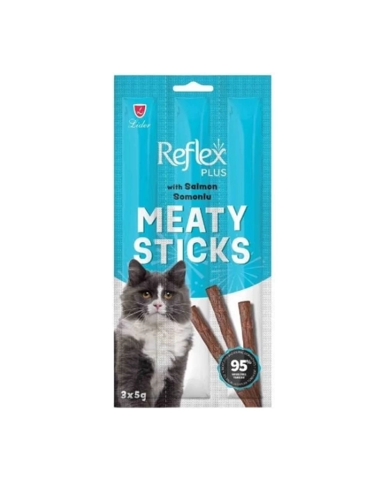 Reflex Plus Somonlu Stick Yetişkin Kedi Ödül Maması 3 Adet 5 Gr