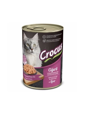 Crocus Ciğerli Yetişkin Kedi Yaş Maması 400 Gr