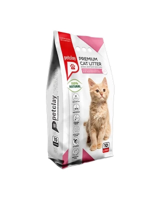 Petclay Bebek Pudra Kokulu Bentonit Kedi Kumu 10 Lt