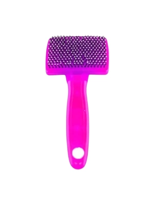 Zampa Plastik Saplı Kedi Ve Köpek Fırçası Pembe 13x6 Cm